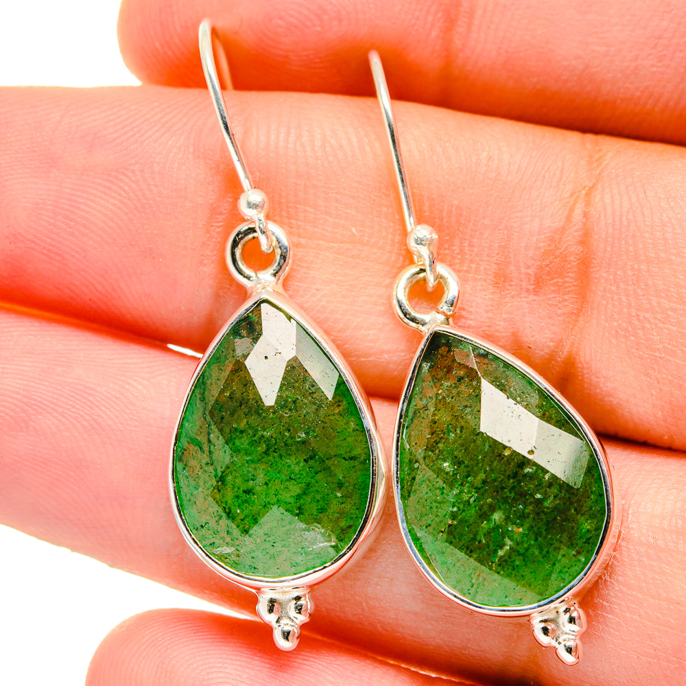 Green Aventurine Earrings handcrafted by Anasilvercos - EARR421798