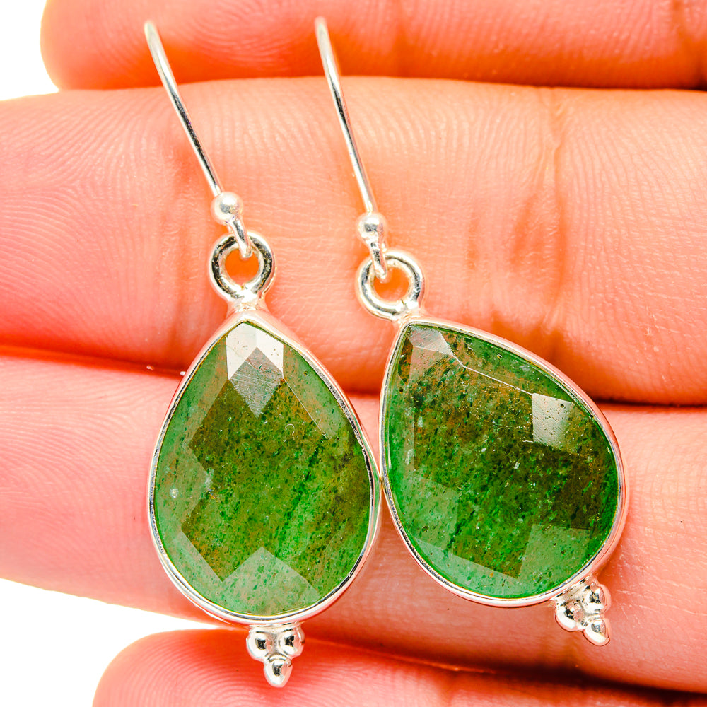 Green Aventurine Earrings handcrafted by Anasilvercos - EARR421809