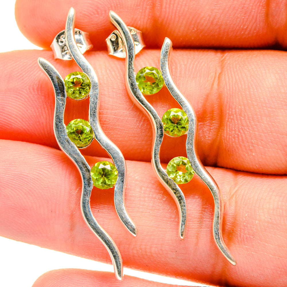 Peridot Earrings handcrafted by Anasilvercos - EARR421813