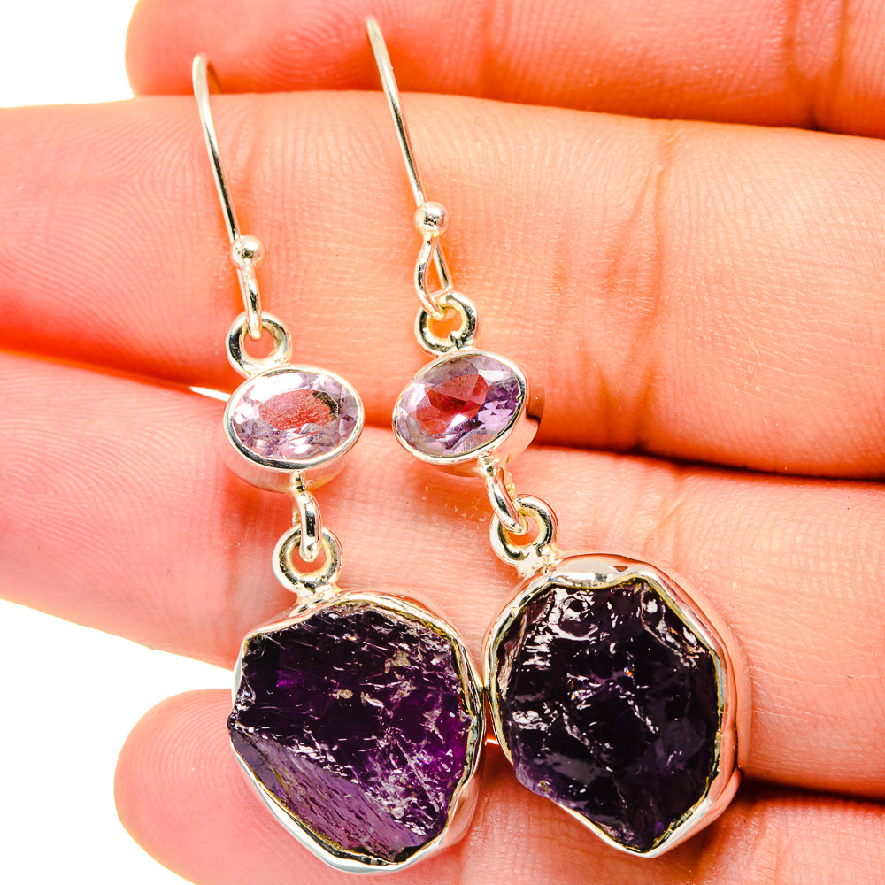 Amethyst Earrings handcrafted by Anasilvercos - EARR421842