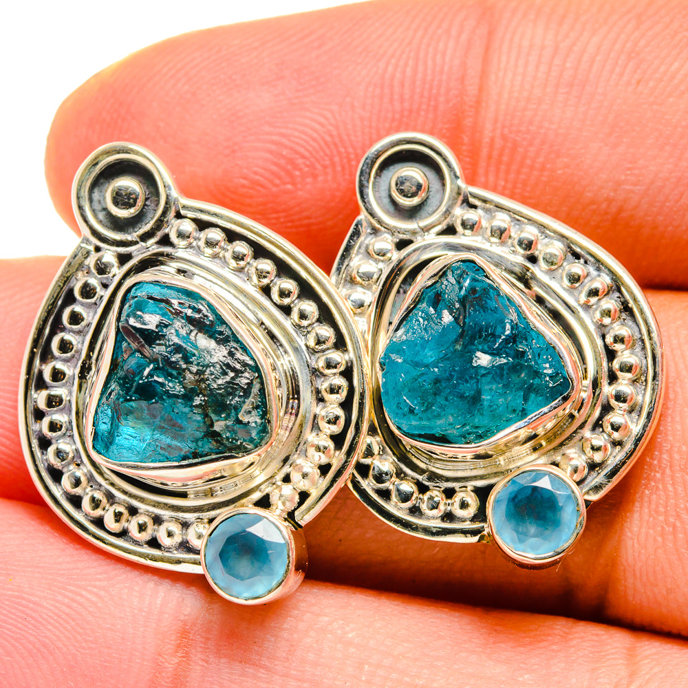 Apatite Earrings handcrafted by Anasilvercos - EARR421843