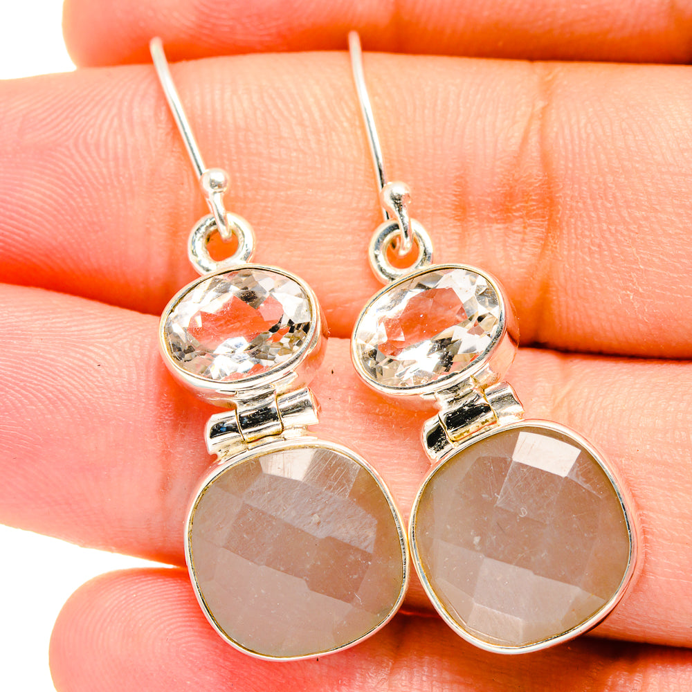 Moonstone Earrings handcrafted by Anasilvercos - EARR421844