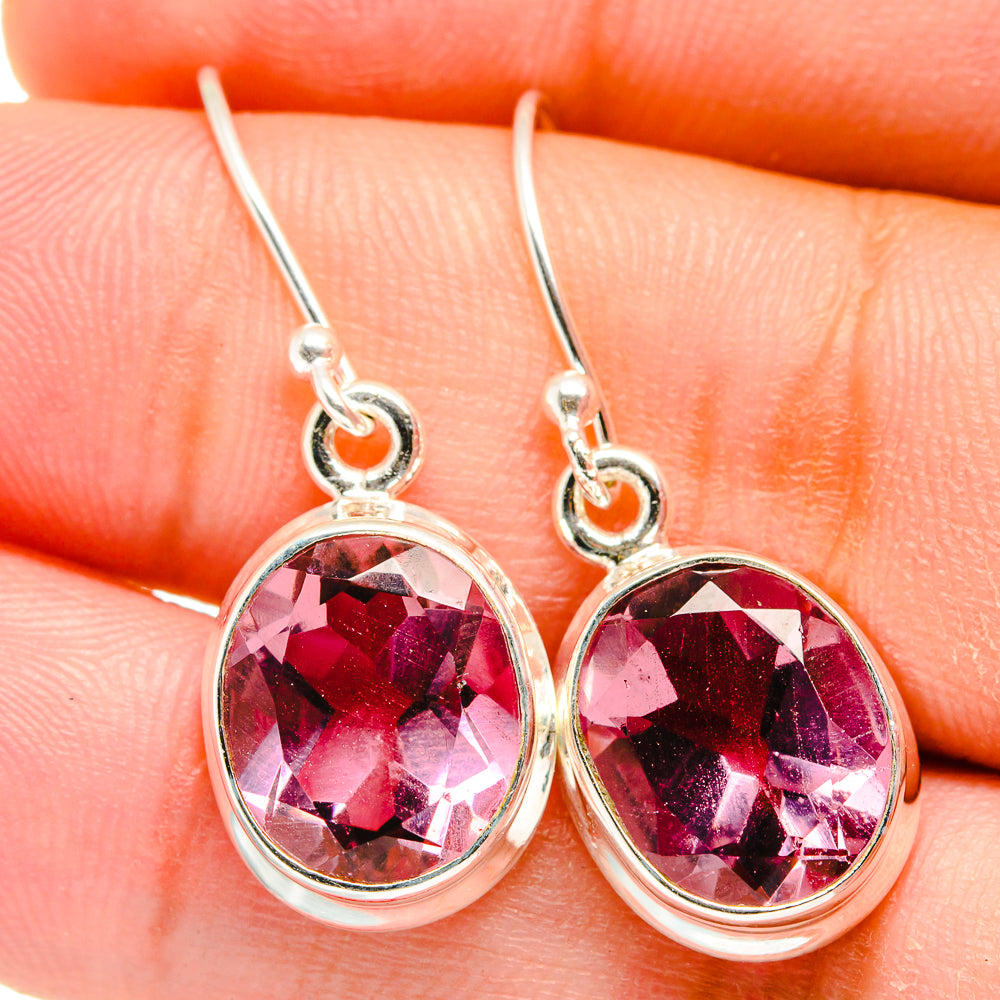Color Change Alexandrite Earrings handcrafted by Anasilvercos - EARR421845