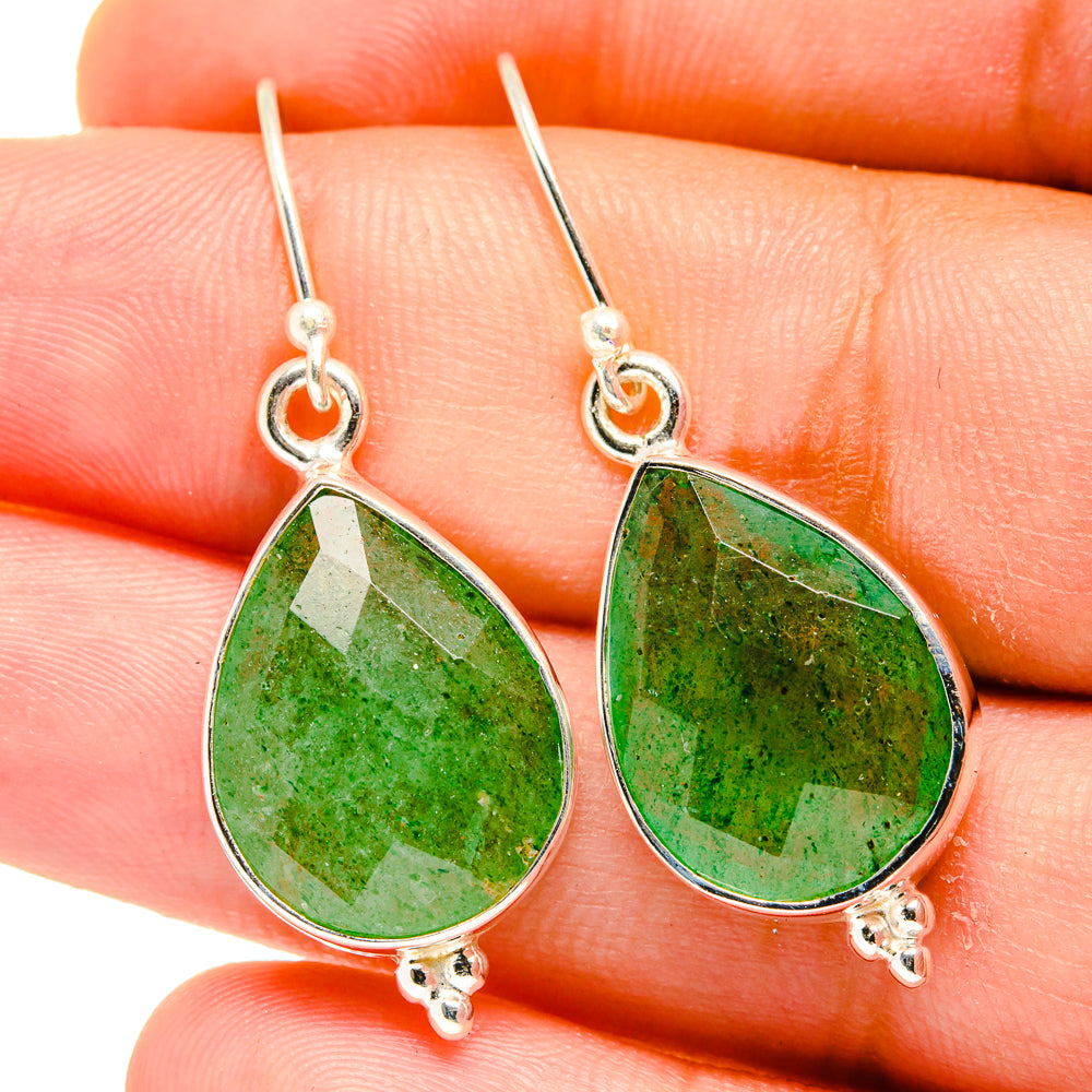 Green Aventurine Earrings handcrafted by Anasilvercos - EARR421849