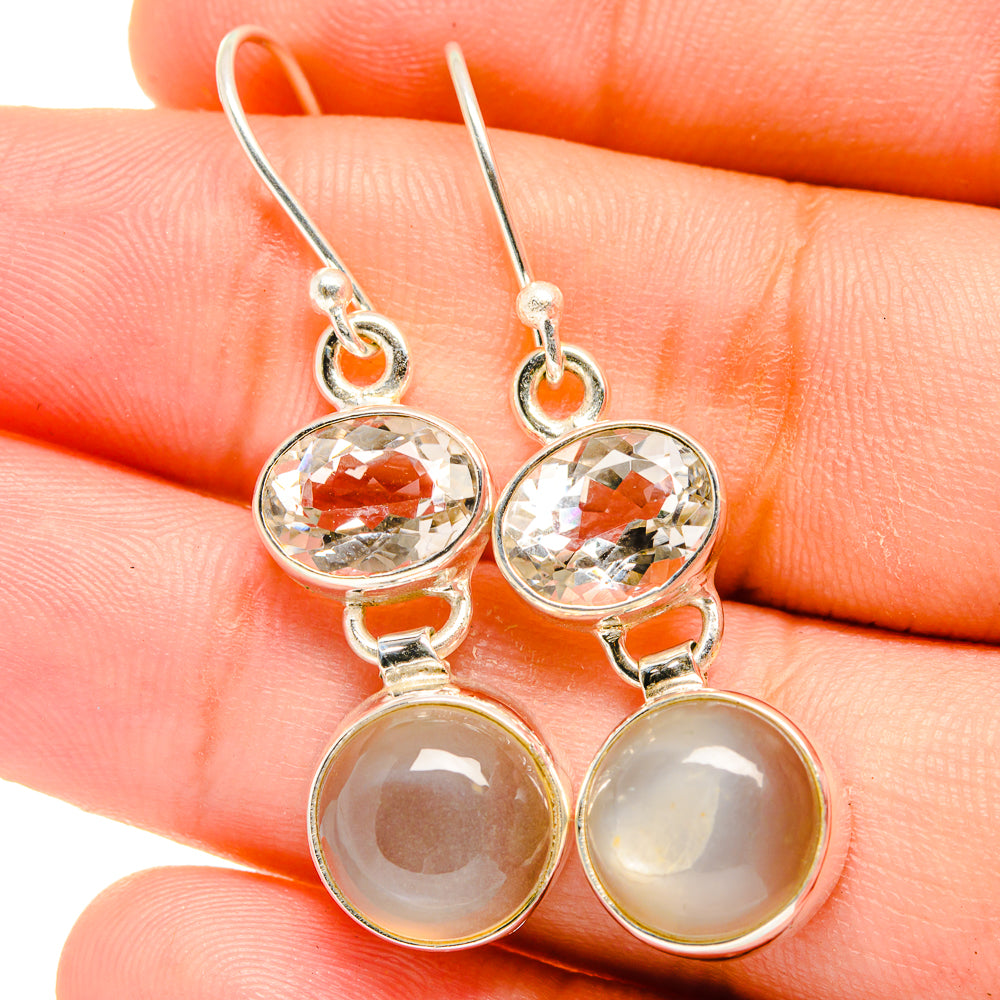 Moonstone Earrings handcrafted by Anasilvercos - EARR421873