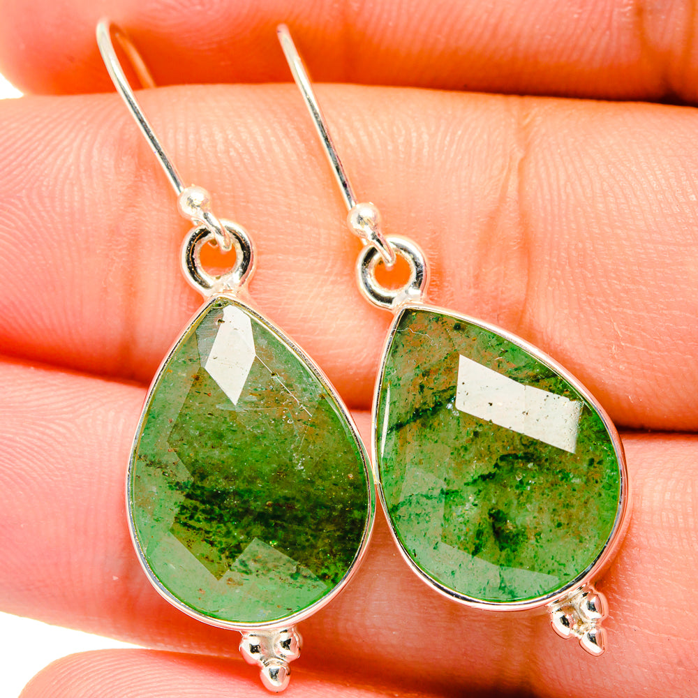 Green Aventurine Earrings handcrafted by Anasilvercos - EARR421875