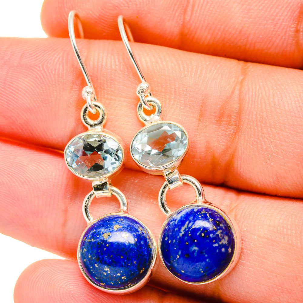 Lapis Lazuli Earrings handcrafted by Anasilvercos - EARR421902