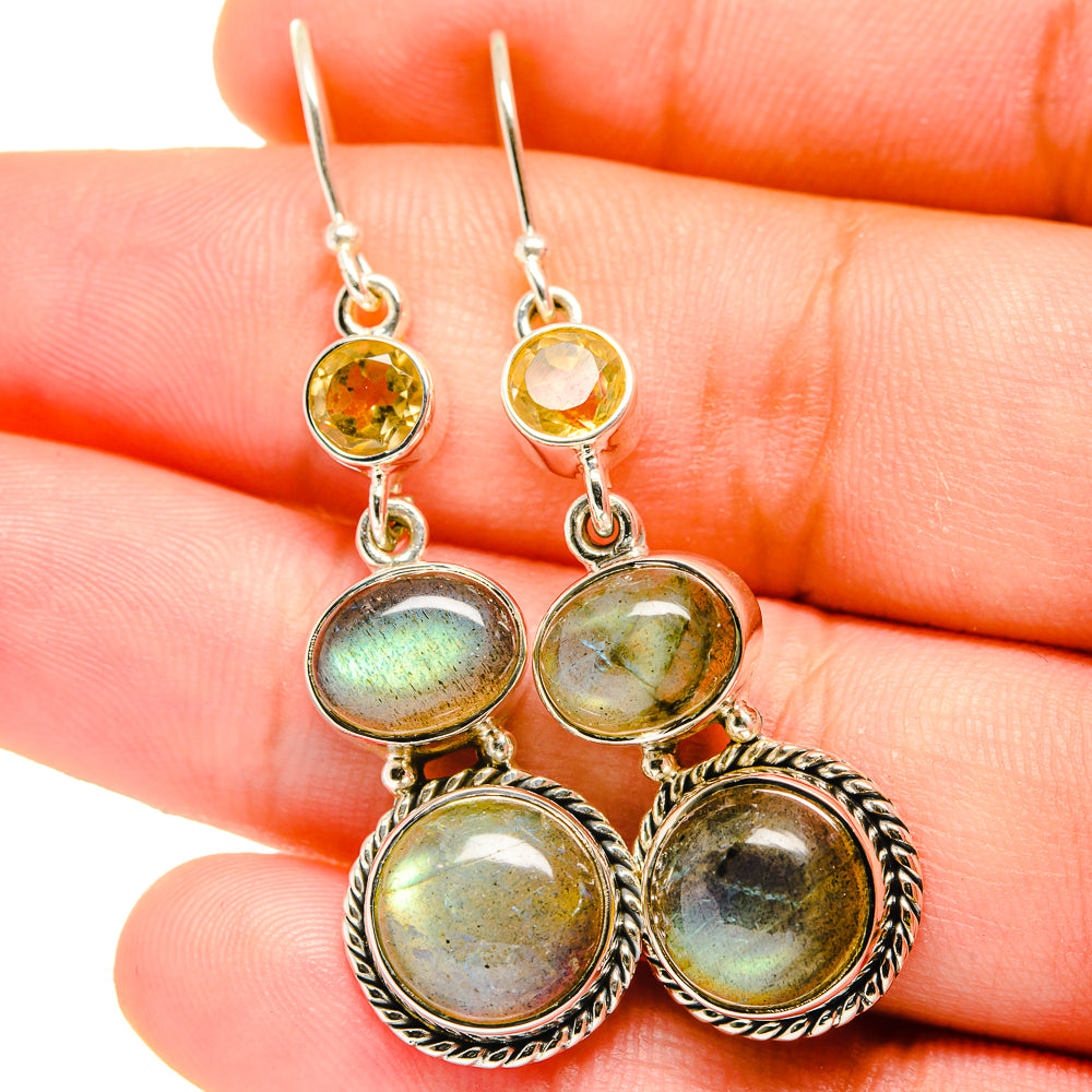 Labradorite Earrings handcrafted by Anasilvercos - EARR421907