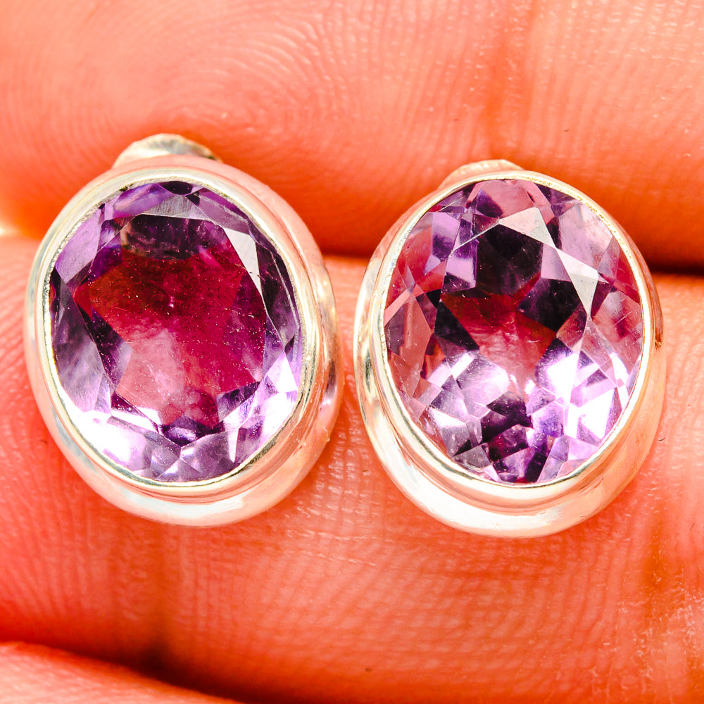 Amethyst Earrings handcrafted by Anasilvercos - EARR421914