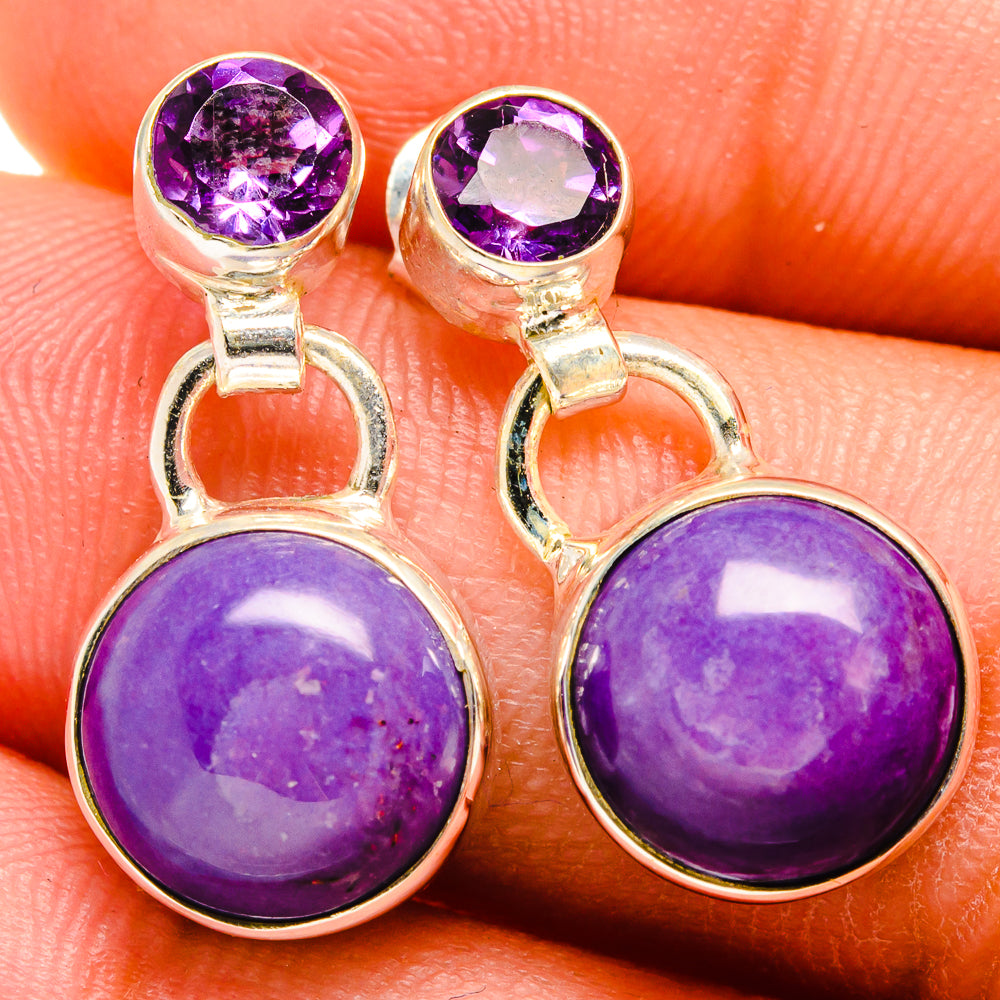 Charoite Earrings handcrafted by Anasilvercos - EARR421918