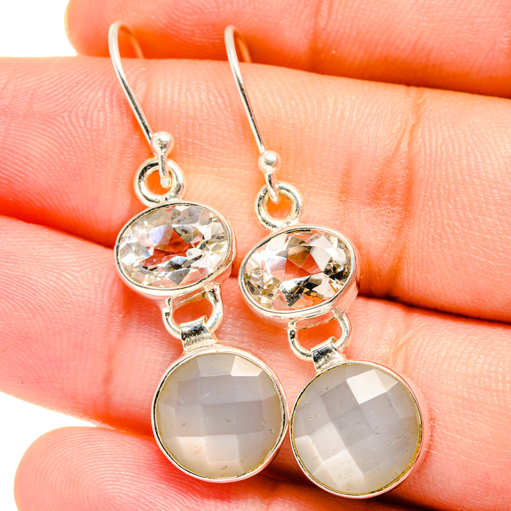 Moonstone Earrings handcrafted by Anasilvercos - EARR421926