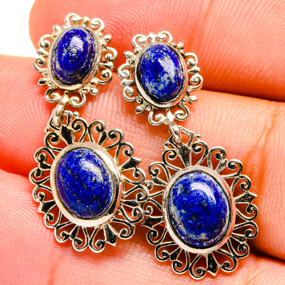 Lapis Lazuli Earrings handcrafted by Anasilvercos - EARR421939
