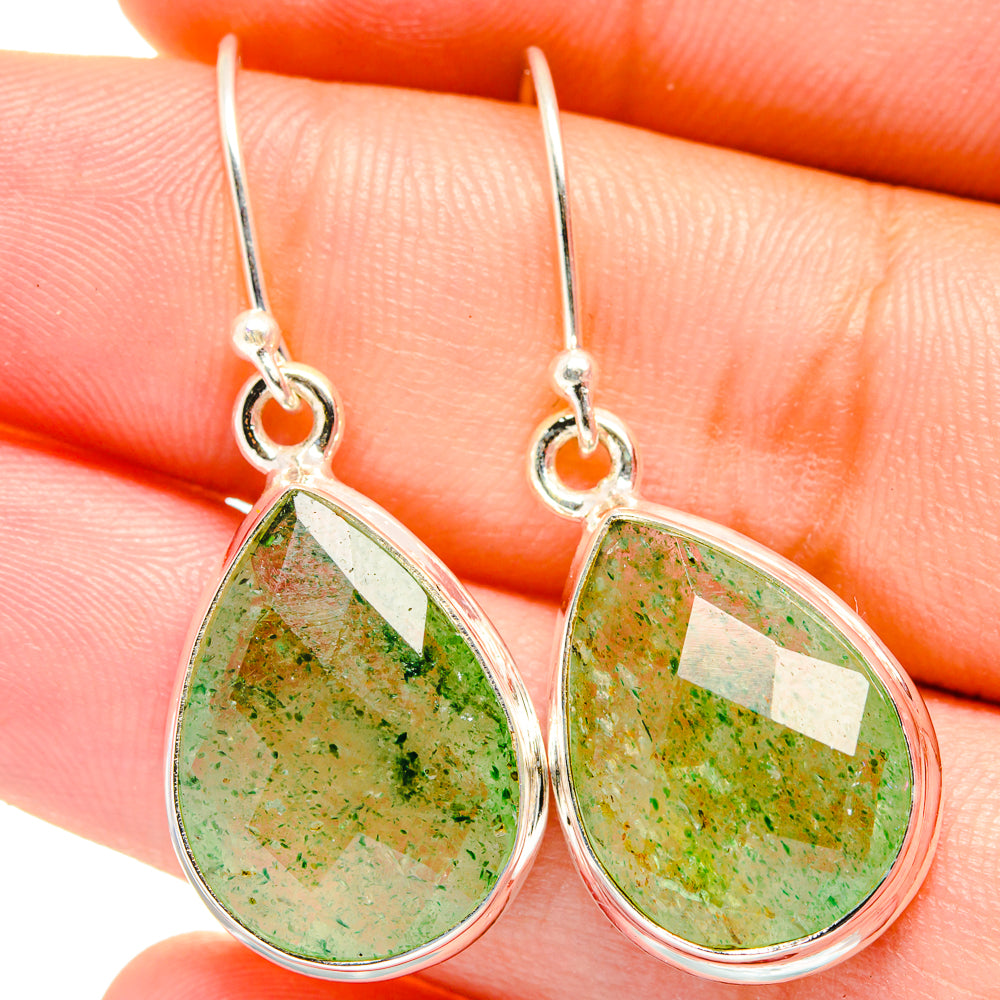 Green Aventurine Earrings handcrafted by Anasilvercos - EARR421940
