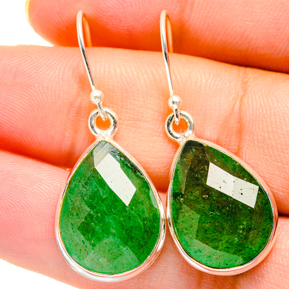 Green Aventurine Earrings handcrafted by Anasilvercos - EARR421958