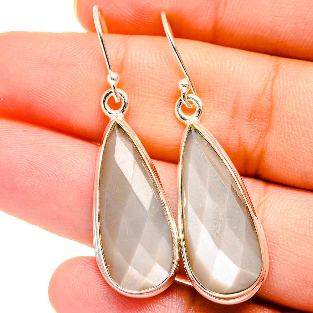 Moonstone Earrings handcrafted by Anasilvercos - EARR421972