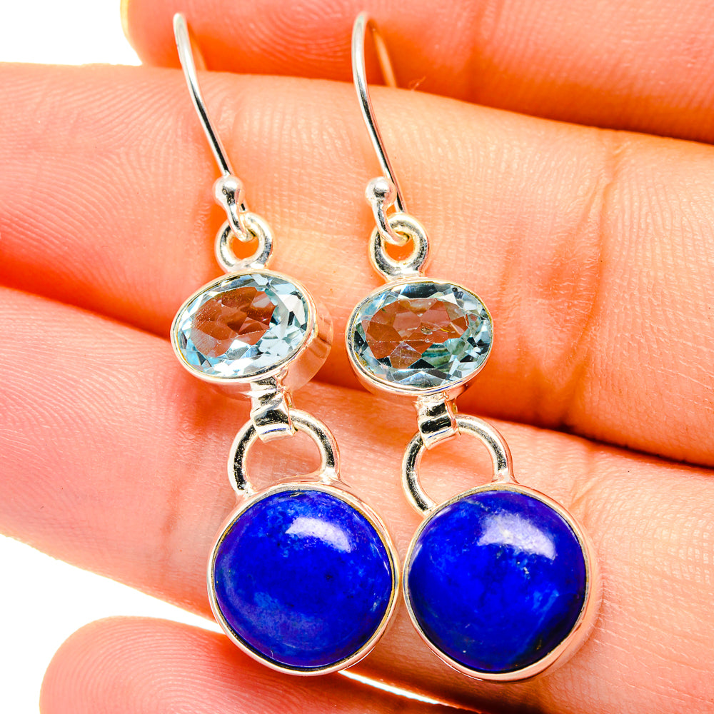 Lapis Lazuli Earrings handcrafted by Anasilvercos - EARR421978