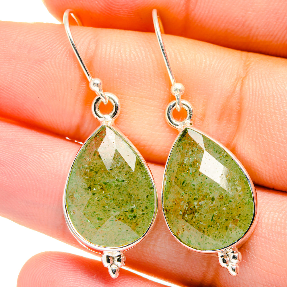 Green Aventurine Earrings handcrafted by Anasilvercos - EARR422029
