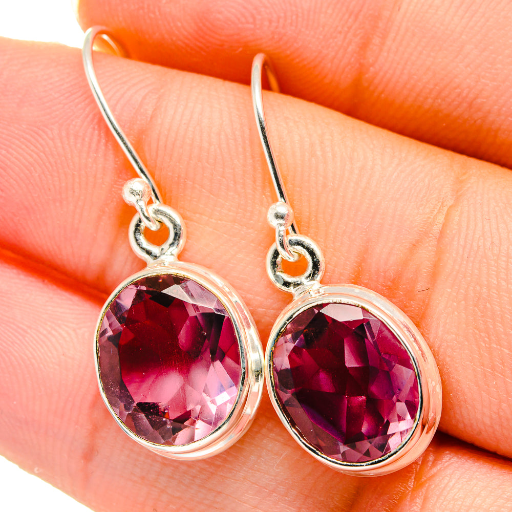 Color Change Alexandrite Earrings handcrafted by Anasilvercos - EARR422034