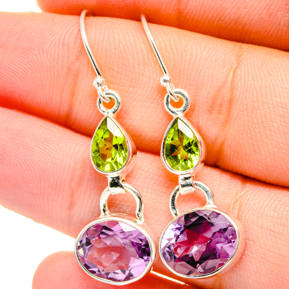 Amethyst Earrings handcrafted by Anasilvercos - EARR422036