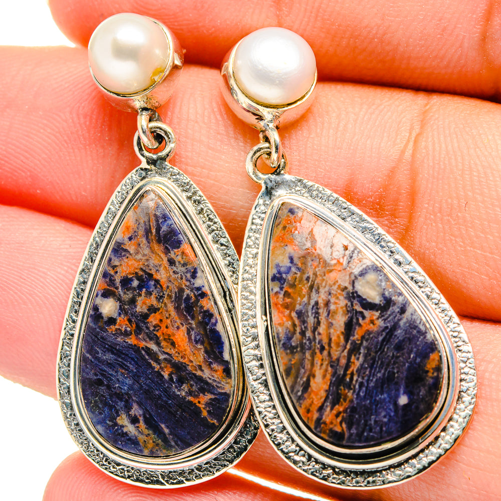 Sodalite Earrings handcrafted by Anasilvercos - EARR422049
