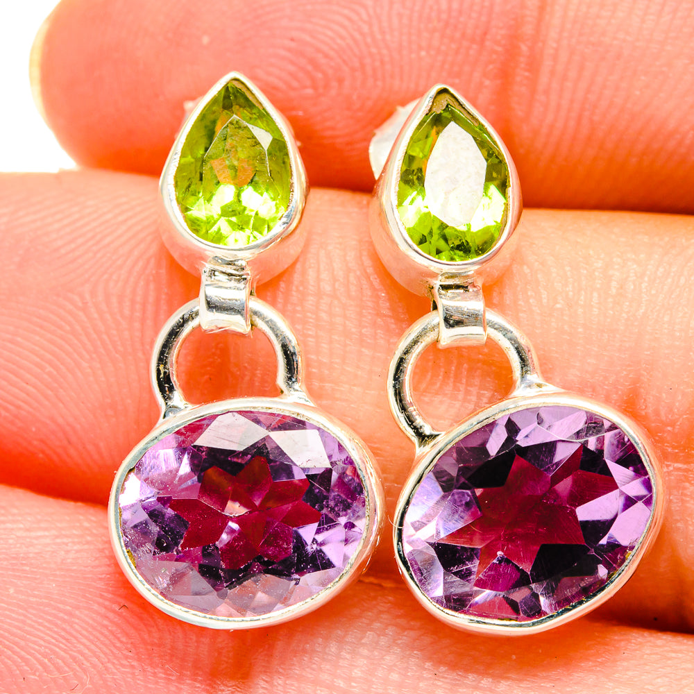 Amethyst Earrings handcrafted by Anasilvercos - EARR422066