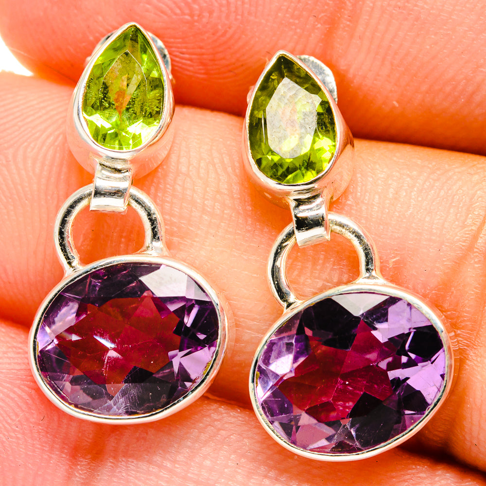 Amethyst Earrings handcrafted by Anasilvercos - EARR422069