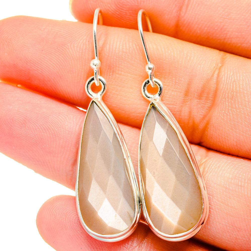 Moonstone Earrings handcrafted by Anasilvercos - EARR422081