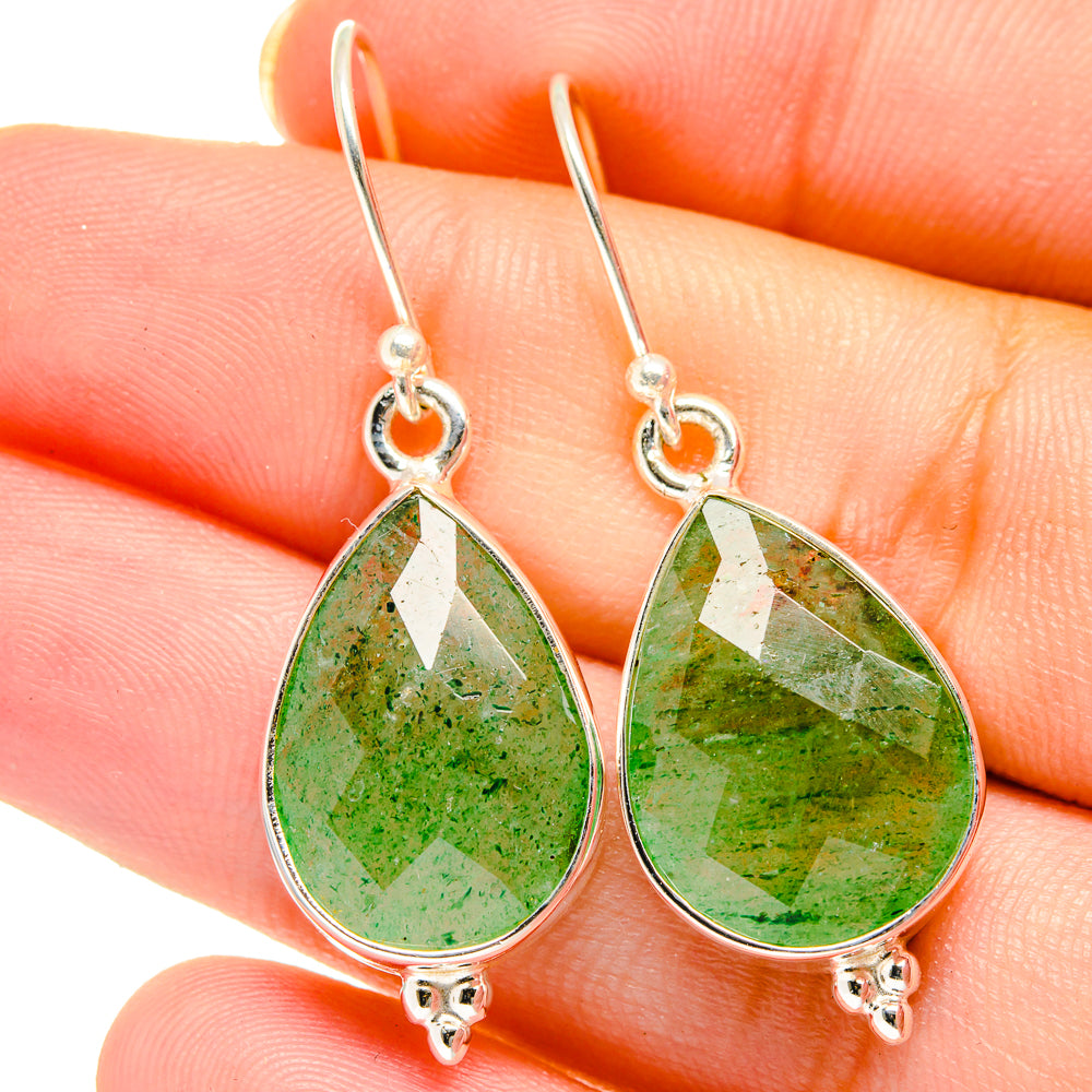 Green Aventurine Earrings handcrafted by Anasilvercos - EARR422096