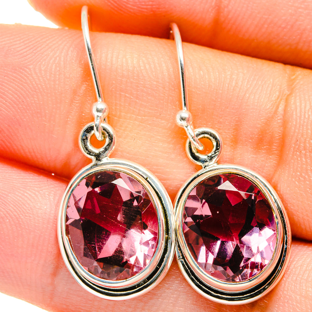 Color Change Alexandrite Earrings handcrafted by Anasilvercos - EARR422099