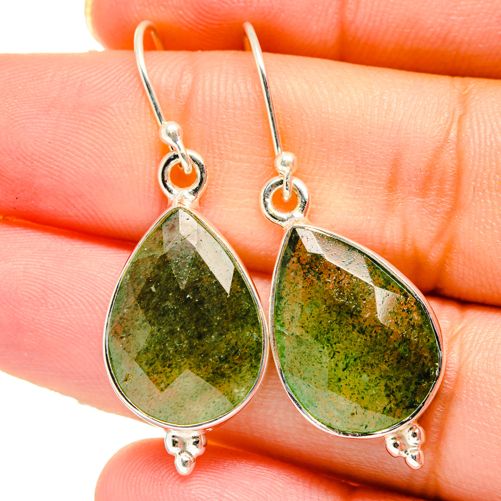 Green Aventurine Earrings handcrafted by Anasilvercos - EARR422102