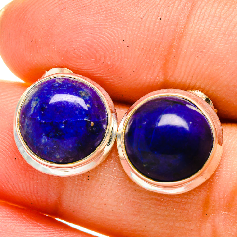 Lapis Lazuli Earrings handcrafted by Anasilvercos - EARR422111