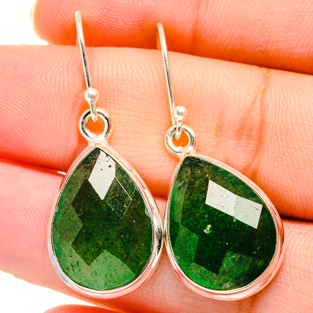 Green Aventurine Earrings handcrafted by Anasilvercos - EARR422125