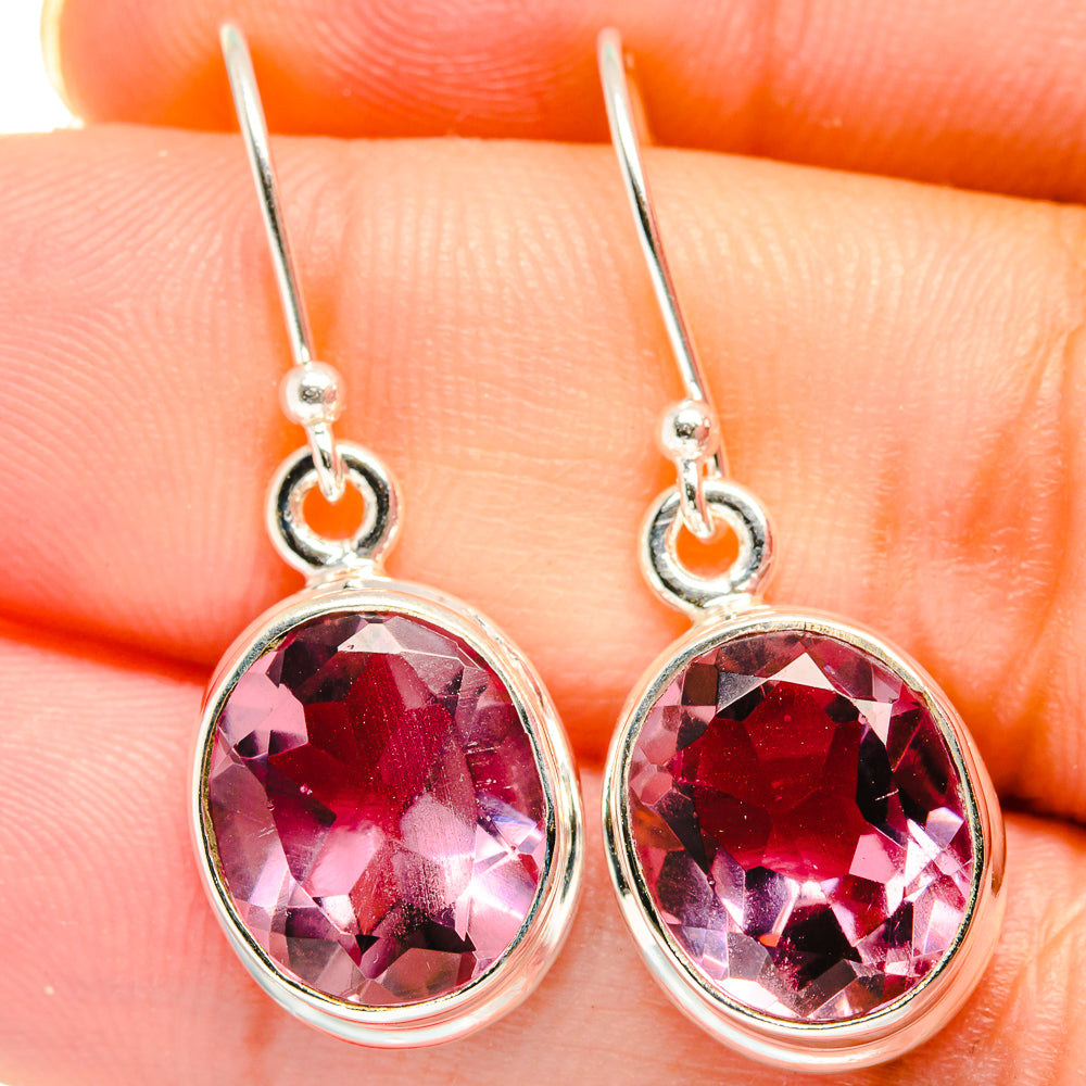 Color Change Alexandrite Earrings handcrafted by Anasilvercos - EARR422136