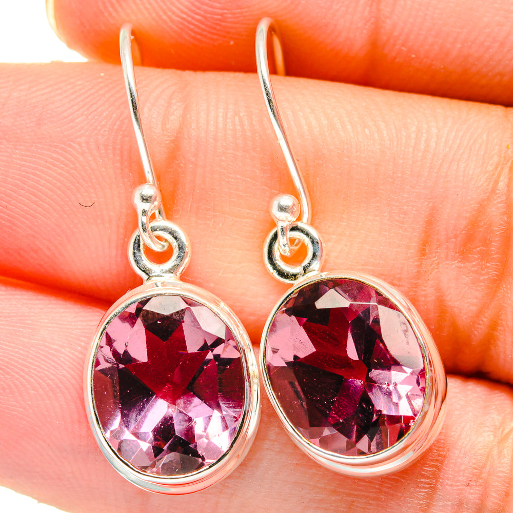 Color Change Alexandrite Earrings handcrafted by Anasilvercos - EARR422141