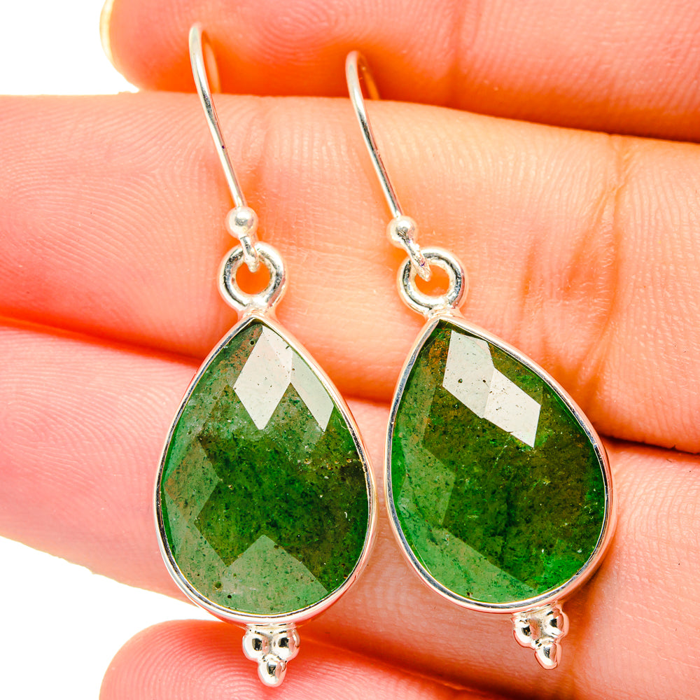 Green Aventurine Earrings handcrafted by Anasilvercos - EARR422145