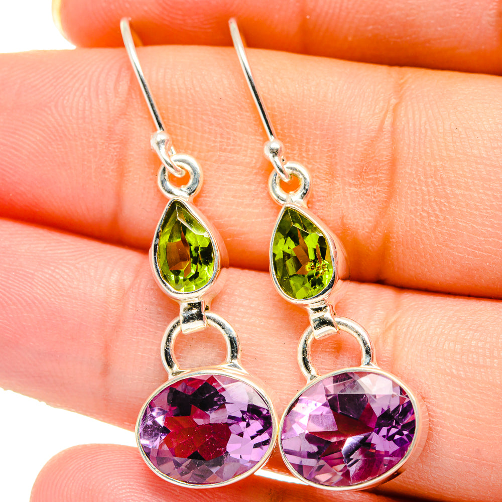 Amethyst Earrings handcrafted by Anasilvercos - EARR422176