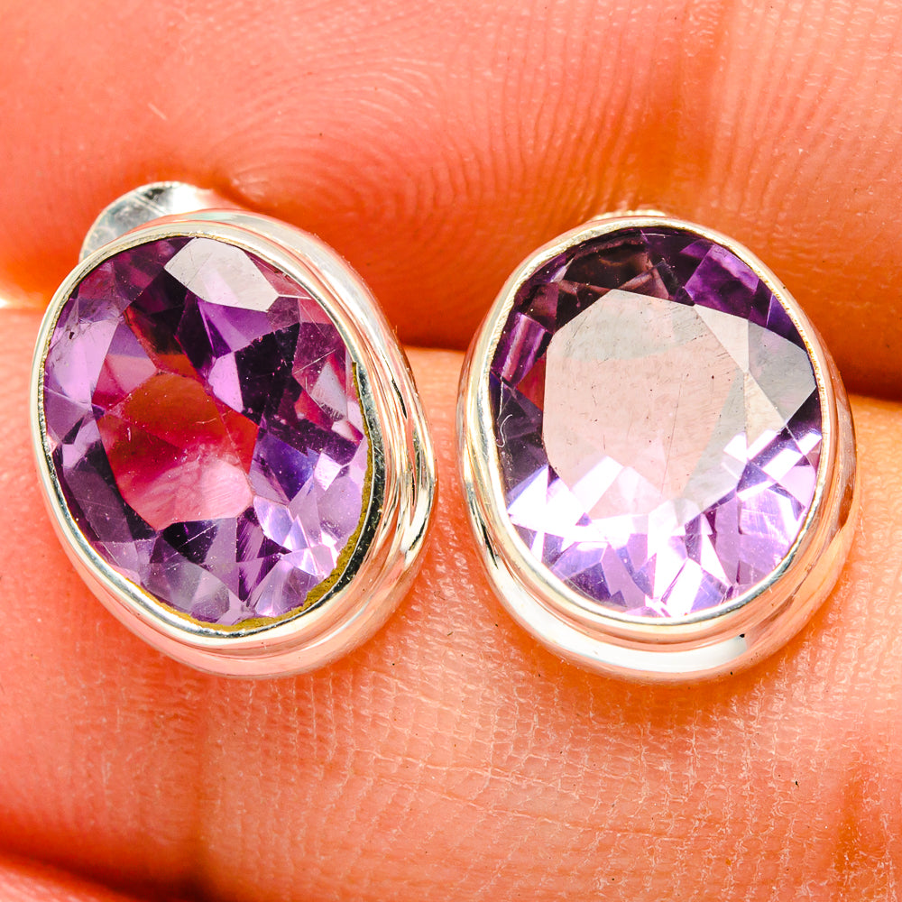 Amethyst Earrings handcrafted by Anasilvercos - EARR422177