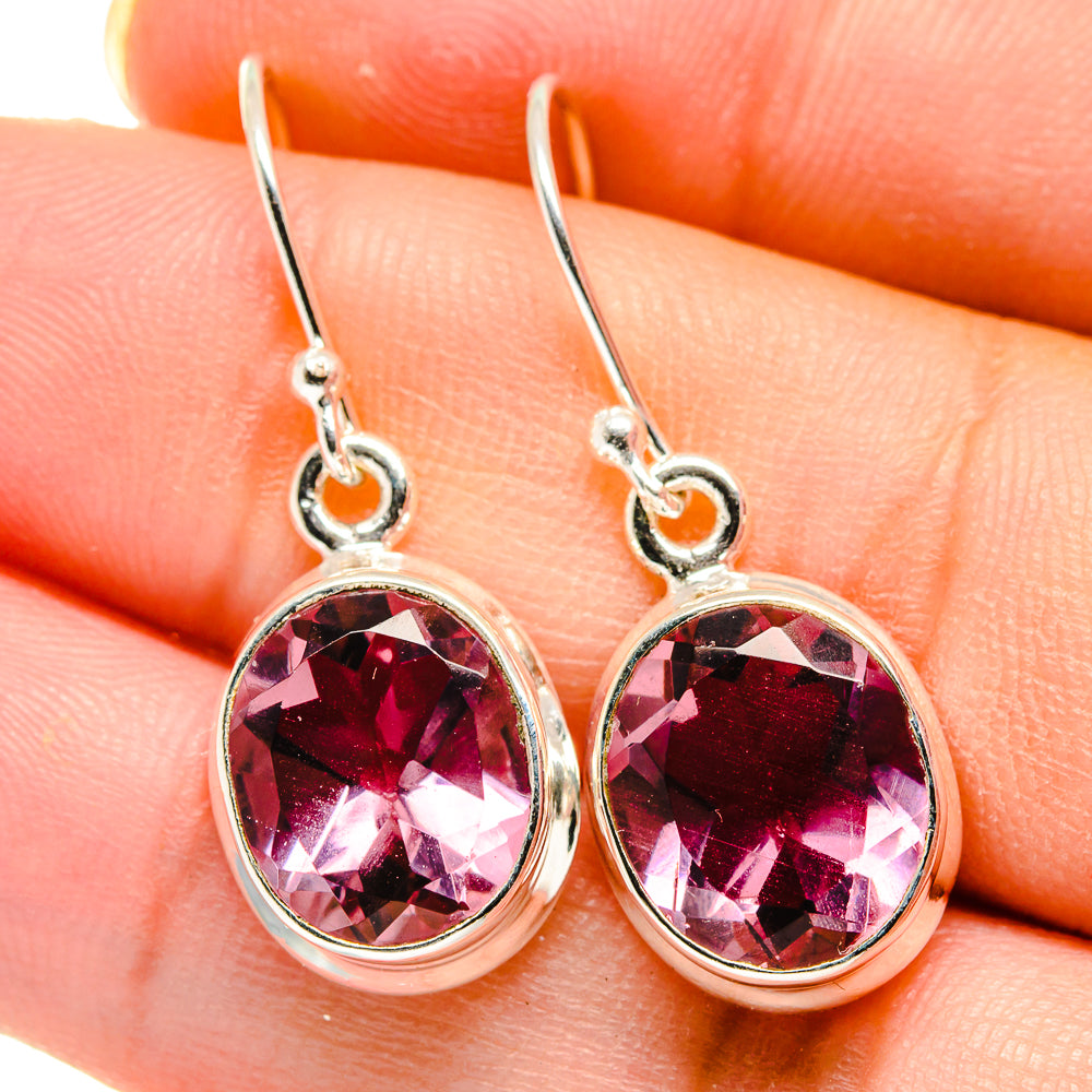 Color Change Alexandrite Earrings handcrafted by Anasilvercos - EARR422180