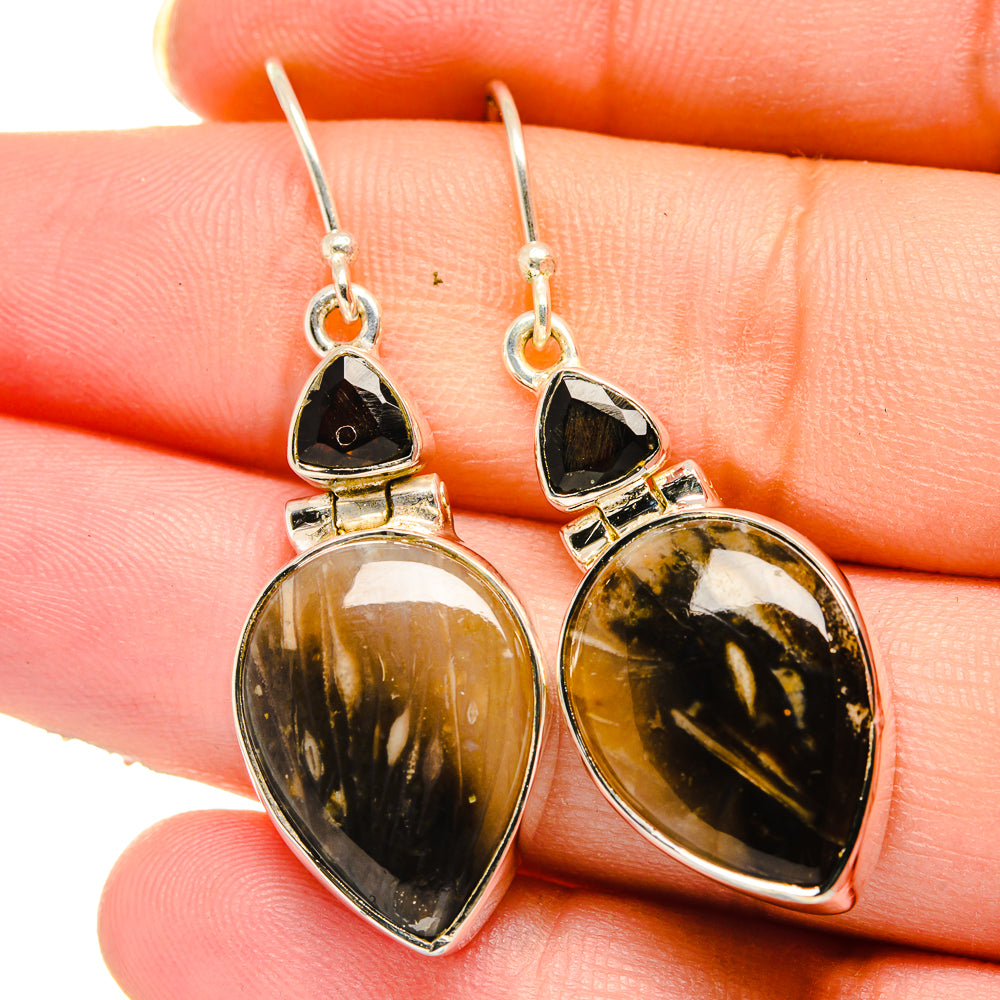 Peanut Wood Jasper Earrings handcrafted by Anasilvercos - EARR422212