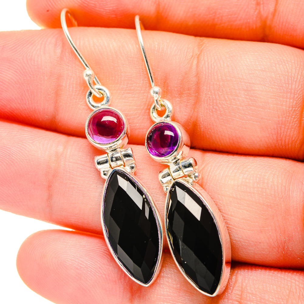 Black Onyx Earrings handcrafted by Anasilvercos - EARR422224