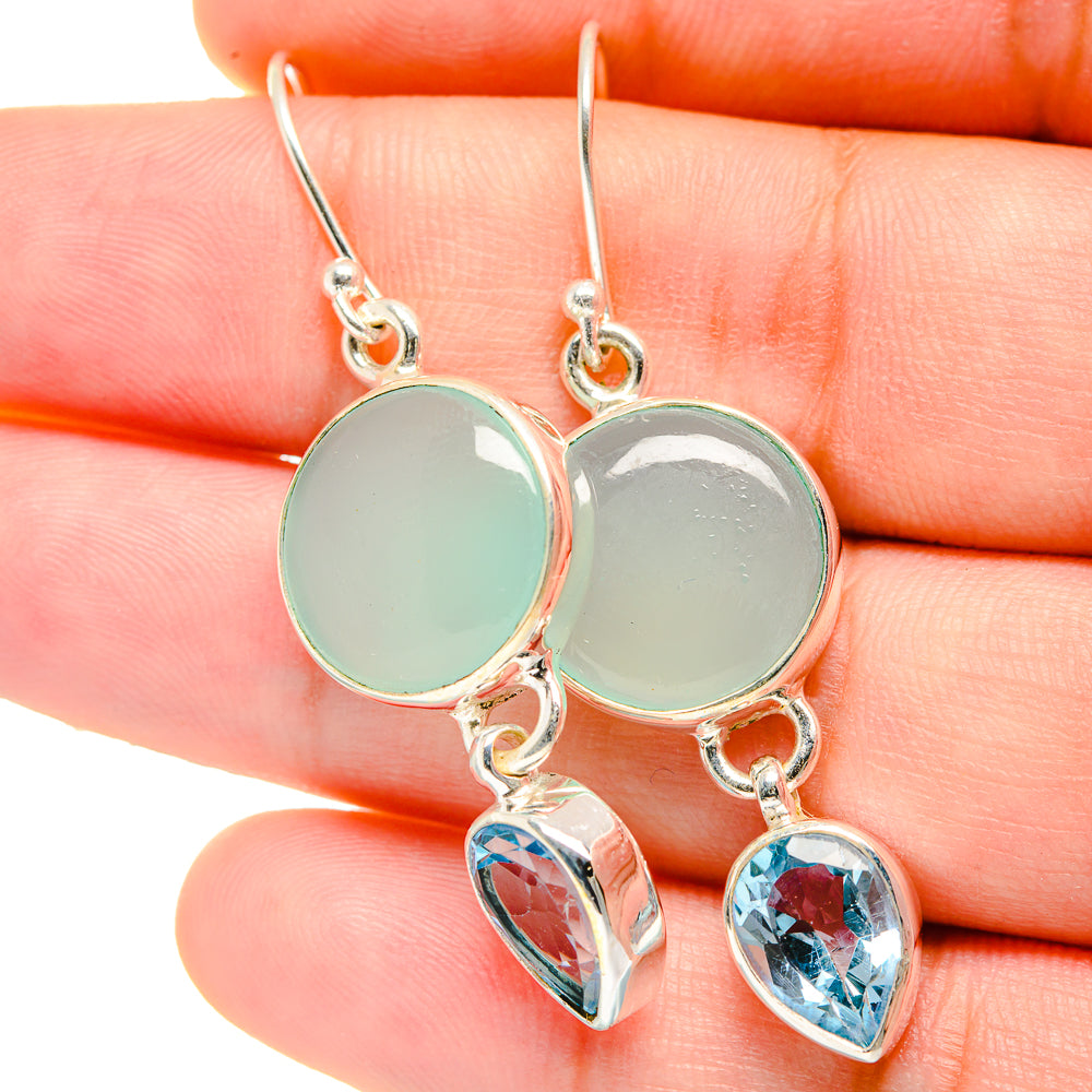 Aquamarine Earrings handcrafted by Anasilvercos - EARR422226