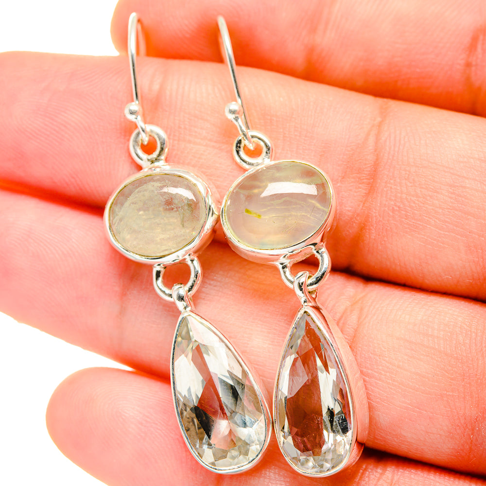 White Quartz Earrings handcrafted by Anasilvercos - EARR422228