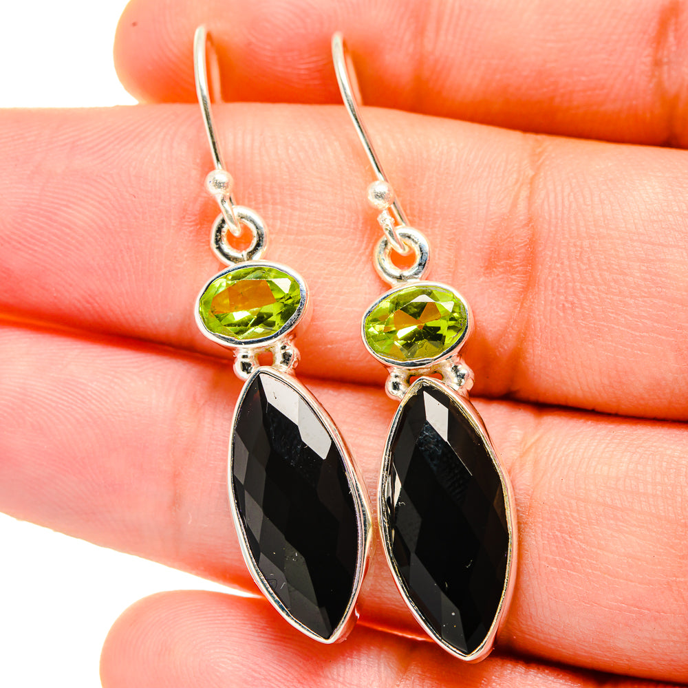 Black Onyx Earrings handcrafted by Anasilvercos - EARR422234