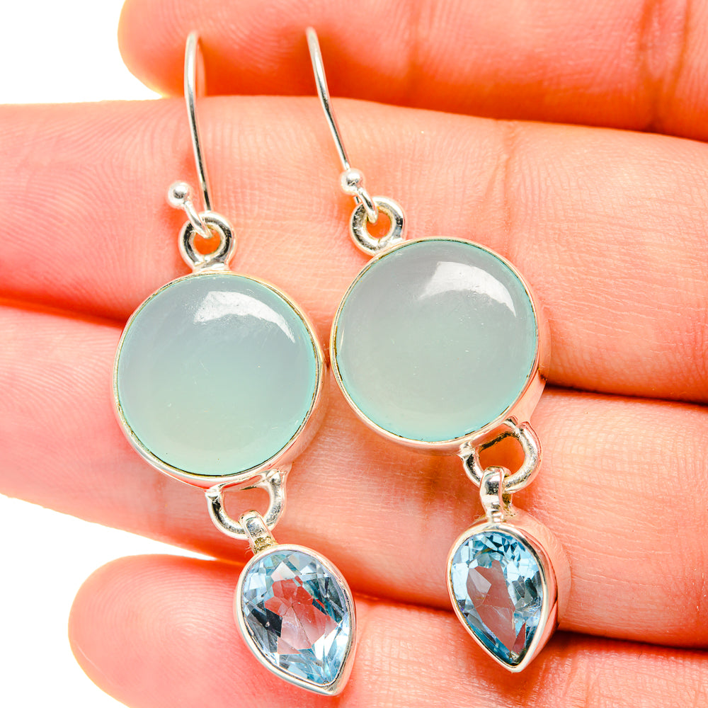 Aquamarine Earrings handcrafted by Anasilvercos - EARR422243