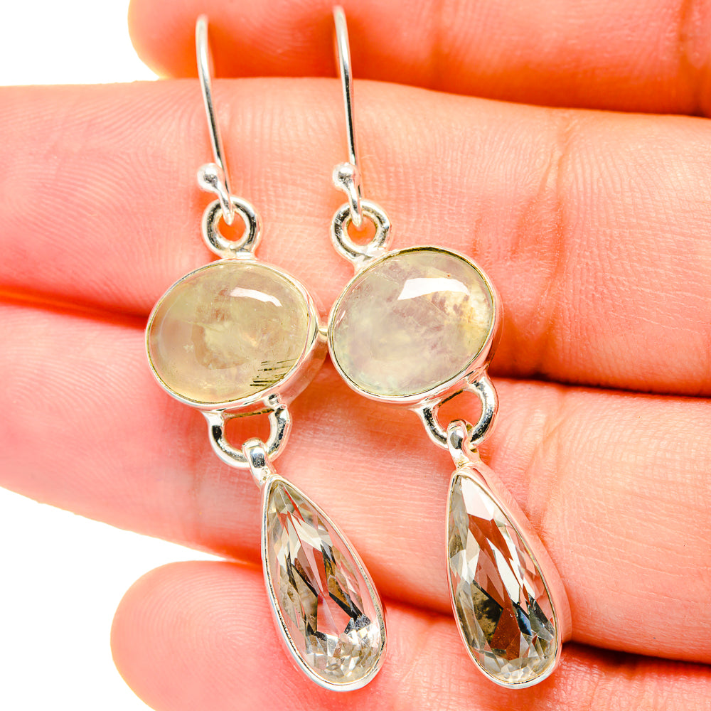 White Quartz Earrings handcrafted by Anasilvercos - EARR422244