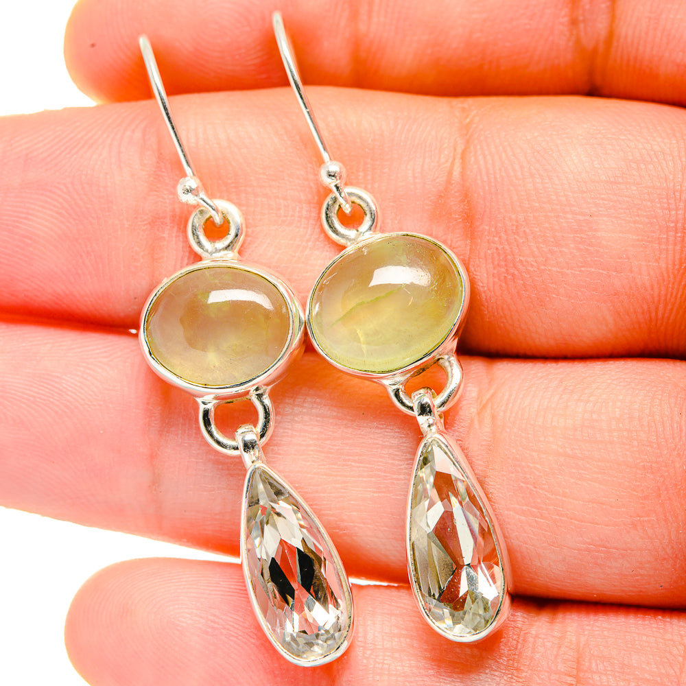 Prehnite Earrings handcrafted by Anasilvercos - EARR422254