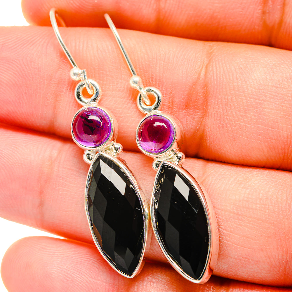 Black Onyx Earrings handcrafted by Anasilvercos - EARR422264
