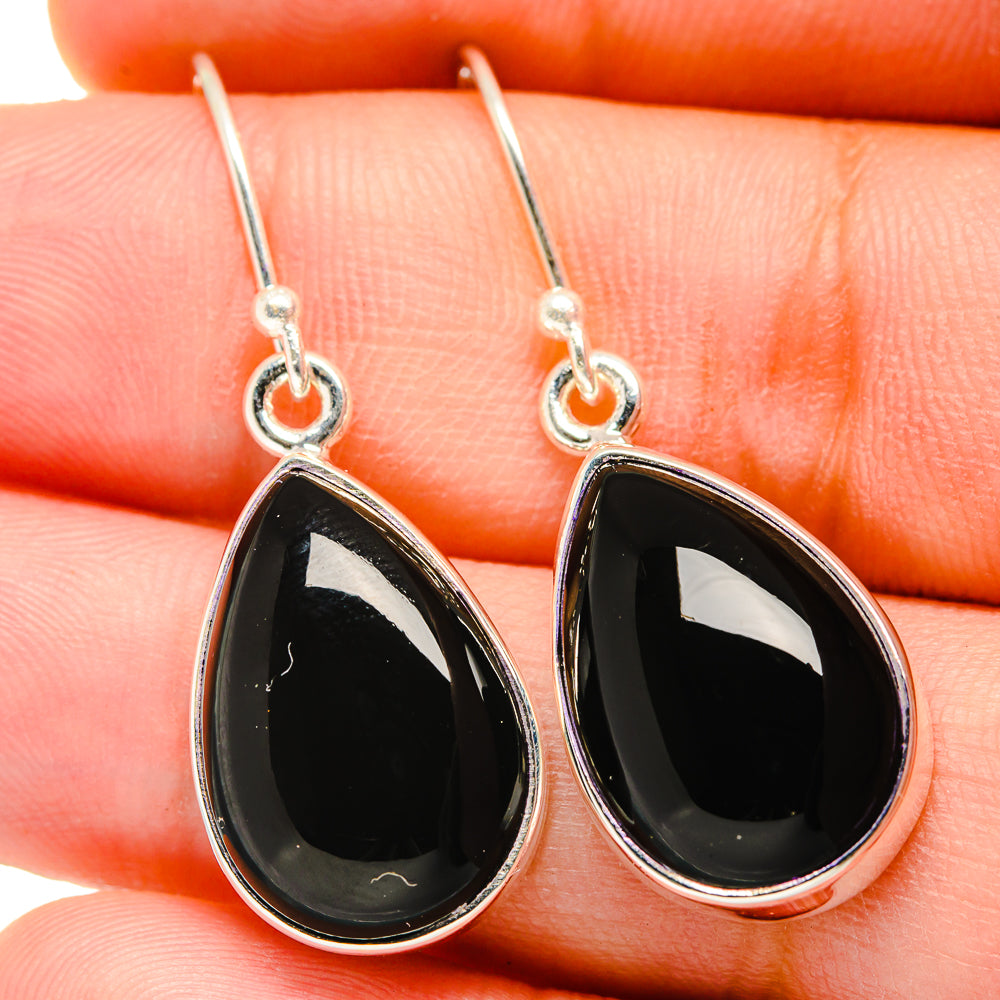 Black Onyx Earrings handcrafted by Anasilvercos - EARR422265