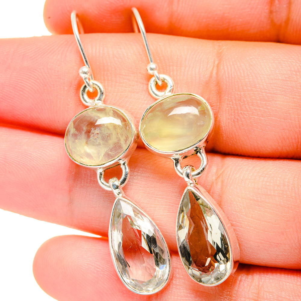 White Quartz Earrings handcrafted by Anasilvercos - EARR422267