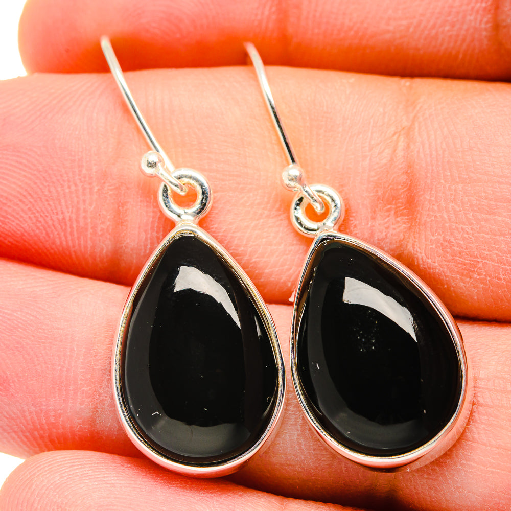 Black Onyx Earrings handcrafted by Anasilvercos - EARR422269